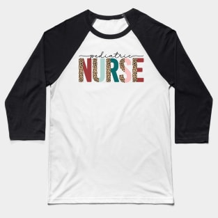 Leopard Pediatric Nurse Baseball T-Shirt